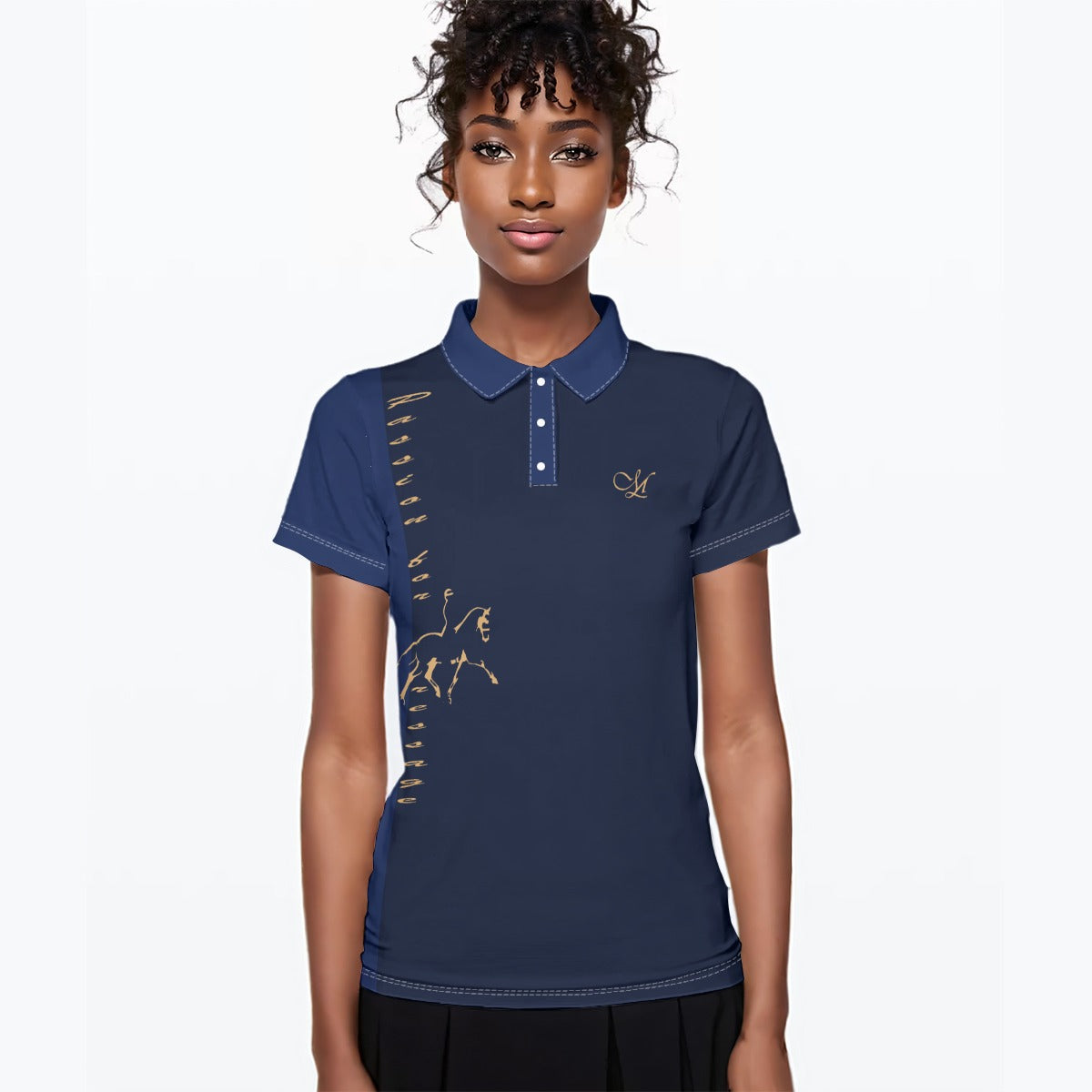 Polo PASSION Bleu Nuit Femme